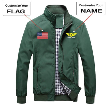 CUSTOM FLAG & NAME WITH BADGE 4 DESIGNED PILOT S THE AV8R